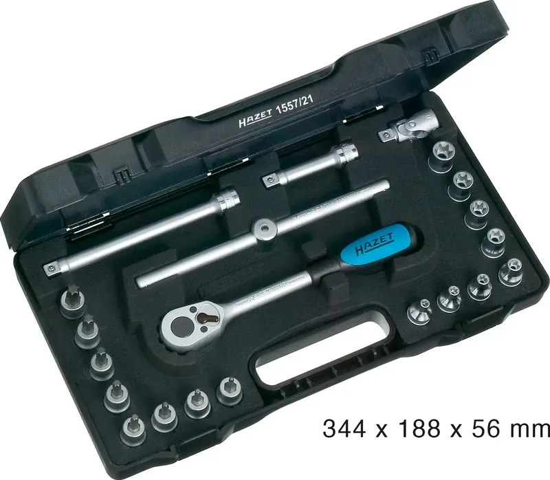 Steckschlüsselsatz metrisch 3/8 (10 mm) 21teilig 1557/21 de Hazet – image du produit
