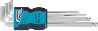 Stiftsleutelset inbus kogelkop 9-delig by Hazet, Kleurloos – product image 1 of 2