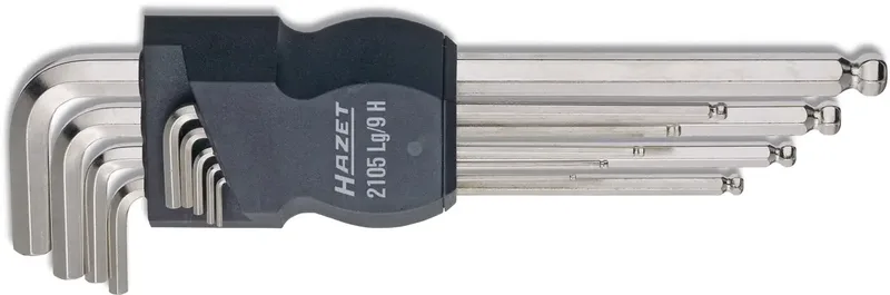 Stiftsleutelset inbus kogelkop 9-delig by Hazet, Kleurloos – product image 2 of 2