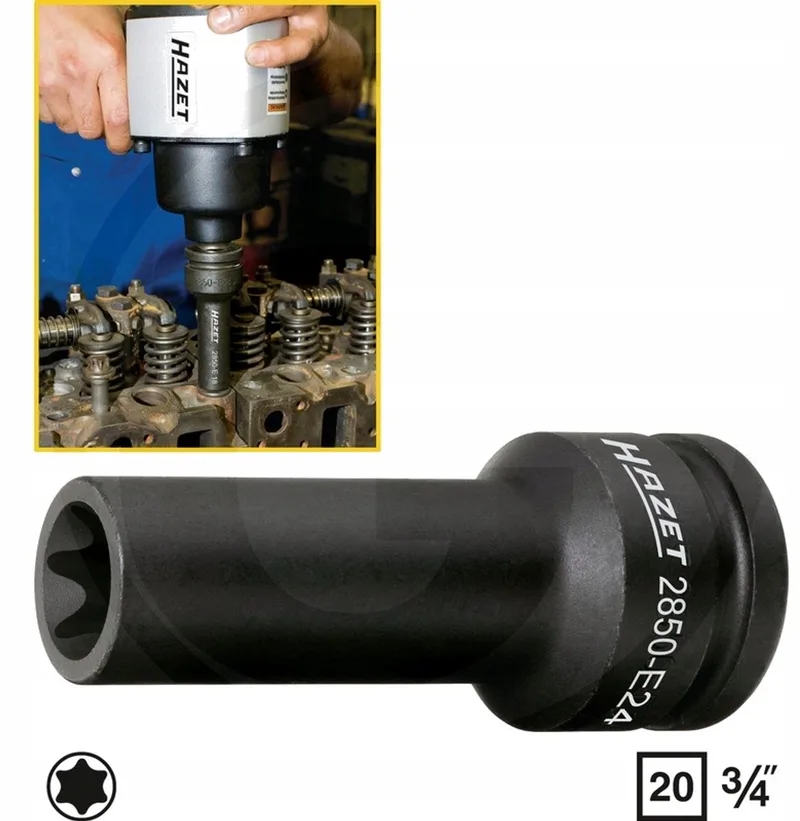 Torx slagmoersleutel E20 3/4" 110mm van Hazet – productafbeelding
