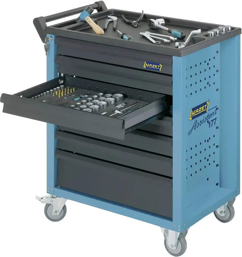 Hazet 177-7 Servante datelier Tôle dacier Couleur: gris, bleu de Hazet – image du produit 2 sur 4