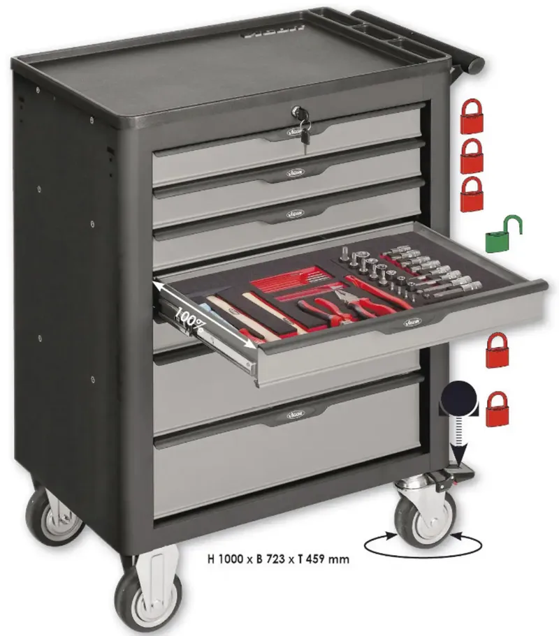 Werkstattwagen V1901, H1000xB723xT459mm, VIGOR by Hazet – product image 1 of 2