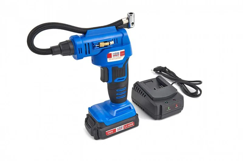 18 Volt compressor + accessoires van HBM – productafbeelding