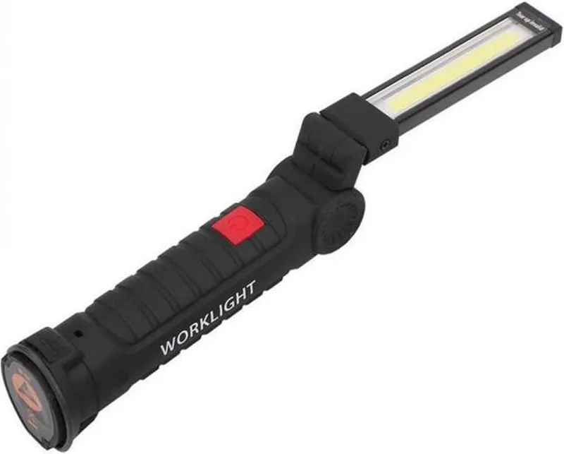 4 in 1 werklamp COB LED - 5W - oplaadbaar - klein van HBM, Zwart – productafbeelding