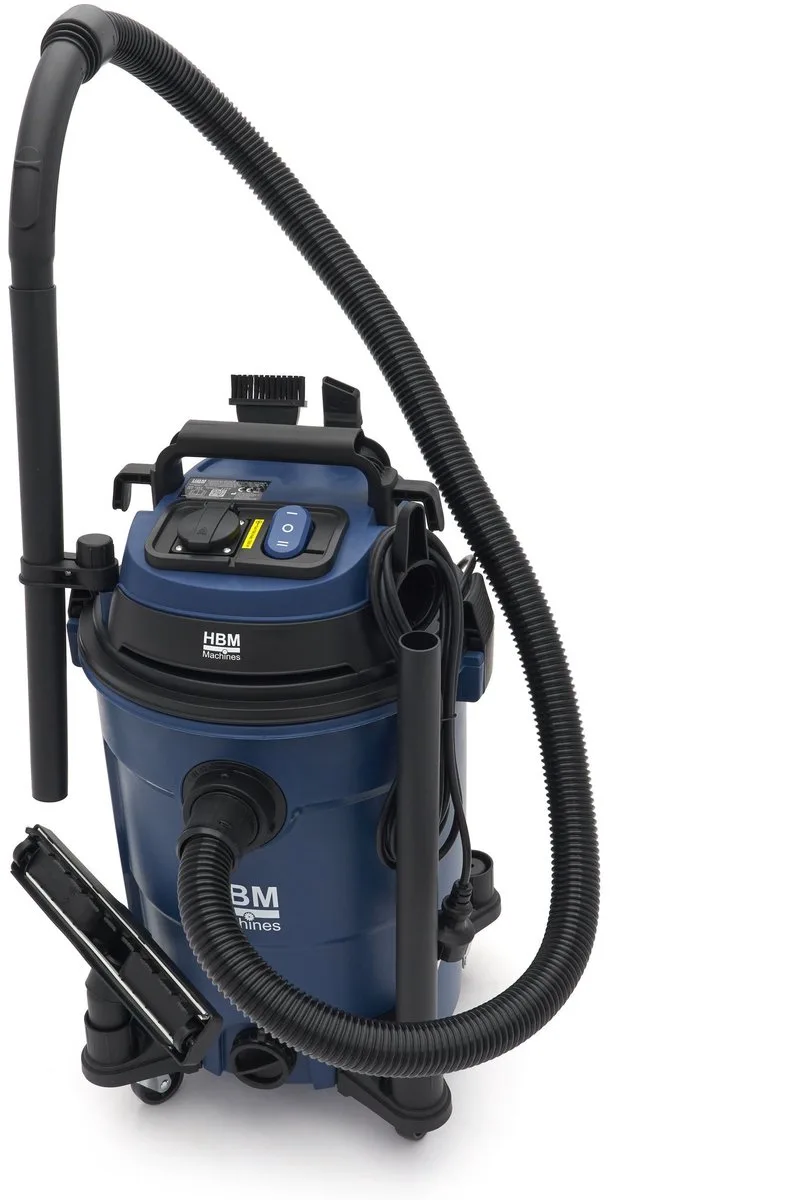 bouwstofzuiger nat/droog PP 1200W 25L 16 kPa stopcontact op machine 32 mm van HBM – productafbeelding