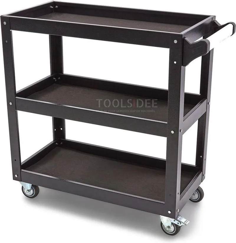 gereedschapstrolley 3-laags 78,5 cm, 4 wielen, maximale belasting 90 kg de HBM, Neutraal – image du produit