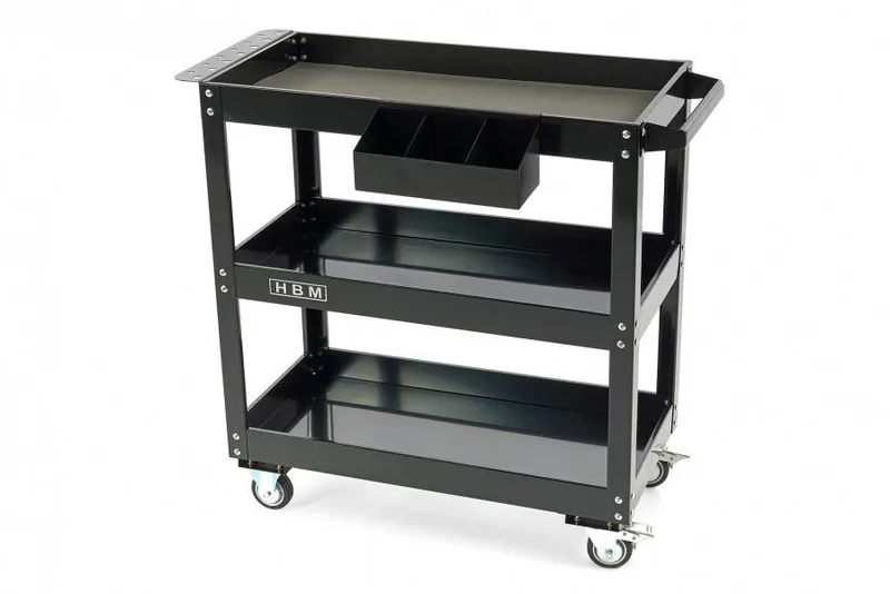 Gereedschapswagen DeLuxe 3-laags ZWART van HBM – productafbeelding