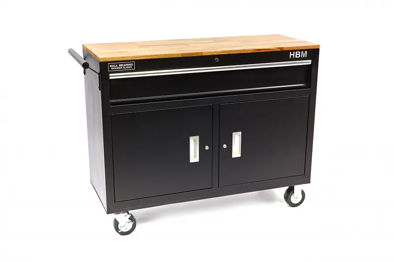 Gereedschapswagen / werkbank 125 cm ZWART by HBM – product image