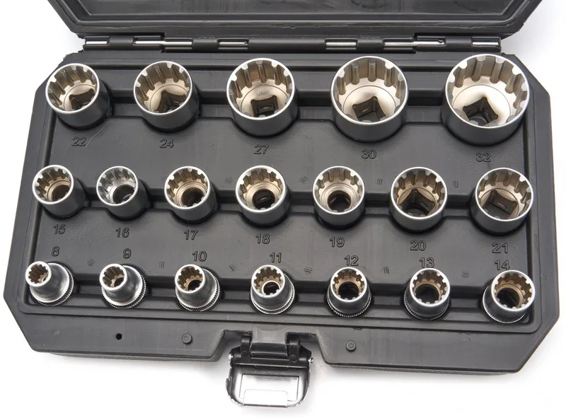 HBM 1/2 inch Multilock Doppenset 19-delig 8 tot 32 mm by HBM, Neutraal – product image