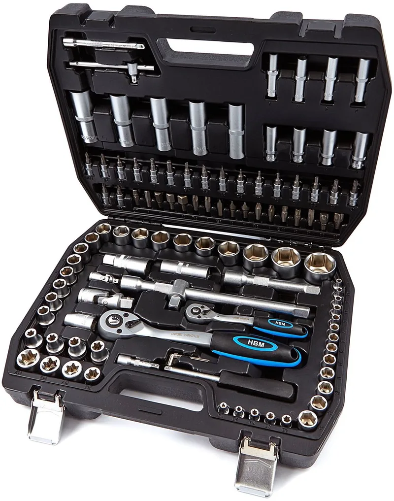 HBM 108-delige doppenset met opbergkoffer by HBM, Neutraal – product image