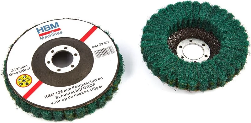 HBM 125 mm Polijst en Schuurschijf MIDDELGROF voor haakse slijper by HBM – product image