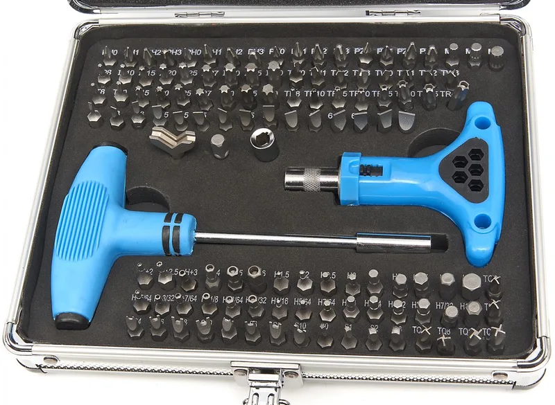 HBM 147-delige CRV bitset met T-greep en handratel, staal koffer, sleufkop, hex, Philips, Pozidriv, Torx, Spanner, Triwing von HBM – Produktbild