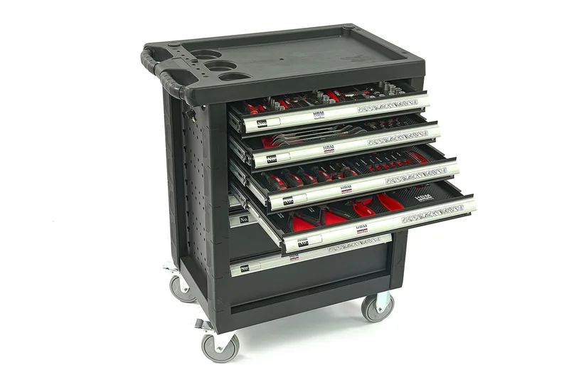 HBM 154-delige PREMIUM gereedschapswagen ZWART fra HBM – produktbillede
