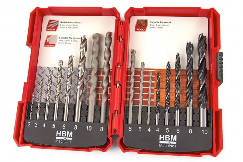 HBM 16-delige, Steenboren, houtspiraalboren en metaalborenset by HBM – product image