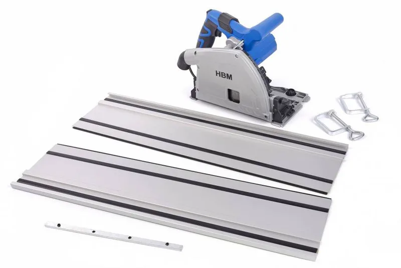 HBM 165 mm PROFI 1200 Watt invalzaag, liniaalzaag met 2 x 700 mm liniaal von HBM – Produktbild
