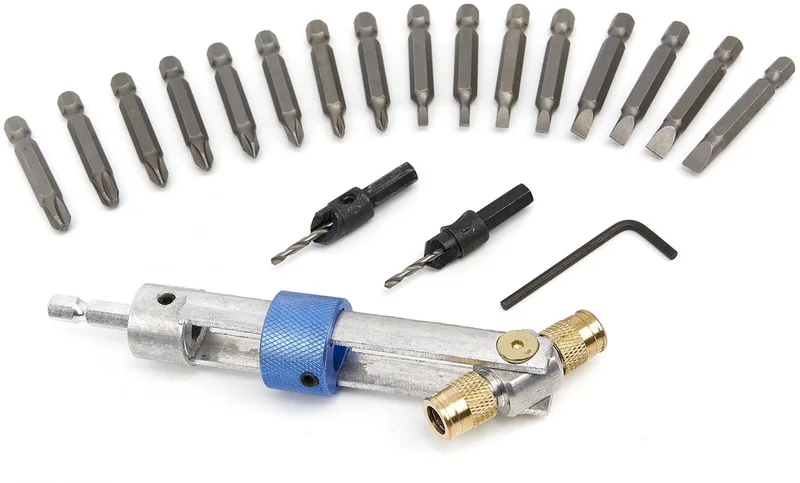HBM 20 Delige Swap Drill Bit Set, Omkeerbare Bithouder Met Verzinkfrees by HBM – product image