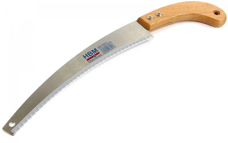 HBM 300 mm licht gebogen takkenzaag - snoeizaag, koolstofstaal, houten handvat, 30 cm von HBM – Produktbild