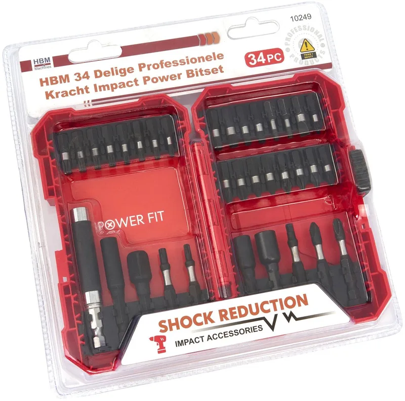 HBM 34 Delige Professionele Kracht Impact Power Bitset de HBM – image du produit