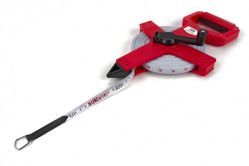 HBM 50 m x 13 mm fiberglass meetband, meetlint, landmeter de HBM – image du produit
