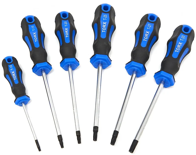 HBM 6-delige Torx schroevendraaierset met anti-slip soft grip handvatten en magnetische tips de HBM, Neutraal – image du produit