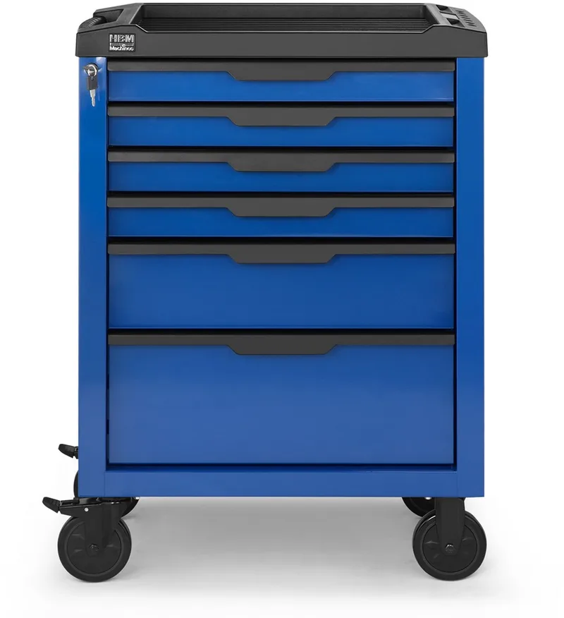 HBM 6 Laden Gereedschapswagen (Maximale belasting 170 kg) by HBM, Blue – product image