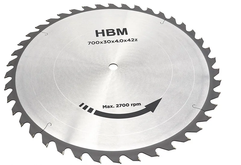 HBM 700 mm 42T Zaagblad voor Professionele Wipzaag/Brandhoutzaag 5,5 PK 400 Volt van HBM – productafbeelding