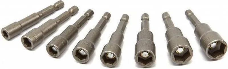 HBM 8 Delige Magnetische Dopsleutelset met HEX opname van HBM, Grijs – productafbeelding