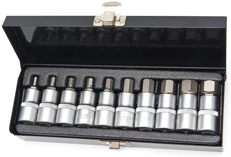 inbus doppenset, 1/2 inch, 10 delig by HBM, Neutraal – product image