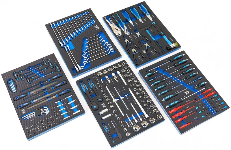 Premium Gevulde gereedschapswagen - 196-delig by HBM, Blue – product image