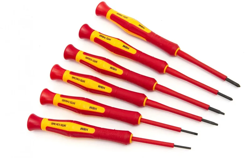 Professionele 6 Delige VDE Precisie Schroevendraaierset by HBM, Neutraal – product image