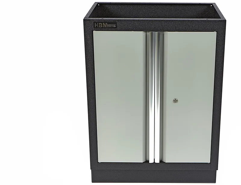 professionele gereedschapskast met deuren, staal, gepoedercoat, grijs, 46 x 68 x 91 cm de HBM – image du produit