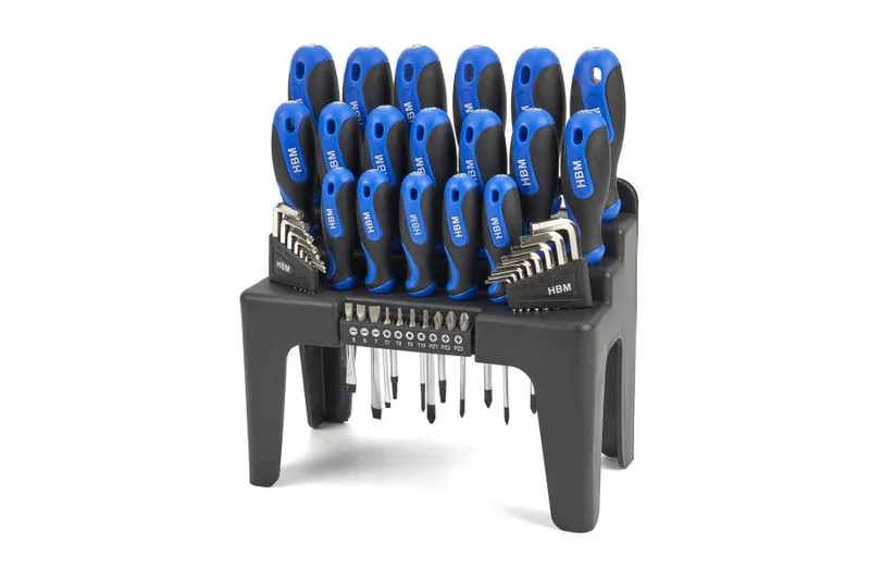 PROFI 44-delige soft grip schroevendraaierset, inbussleutelset en bitset by HBM – product image