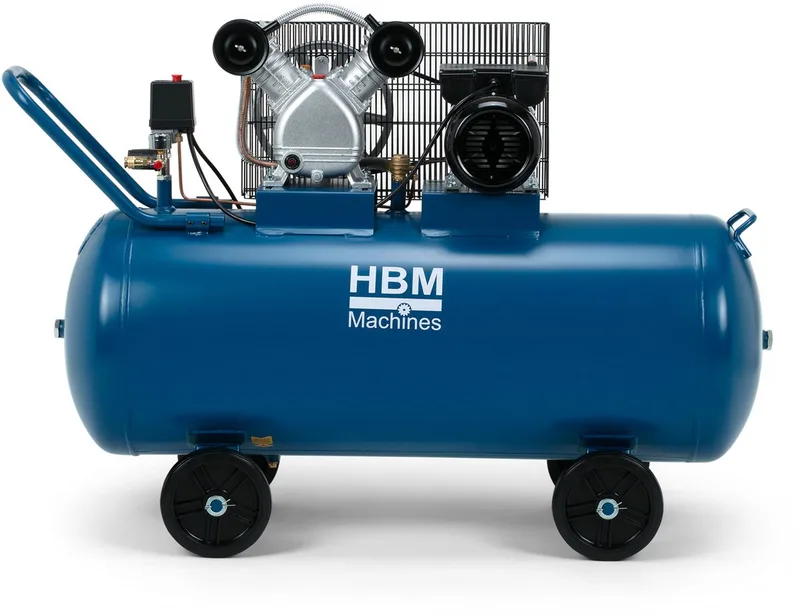 Snaaraangedreven Compressor 200 Liter ( 320 l/min) by HBM, Blue – product image