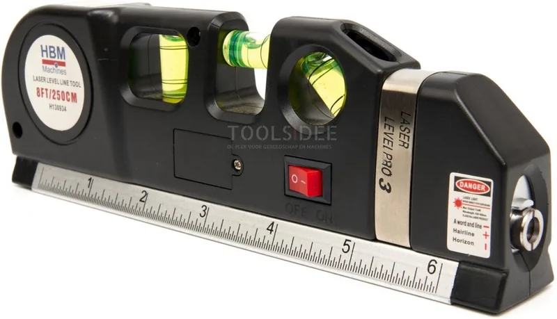 Waterpas met Laser en Geïntegreerde Rolmaat 252 cm by HBM – product image
