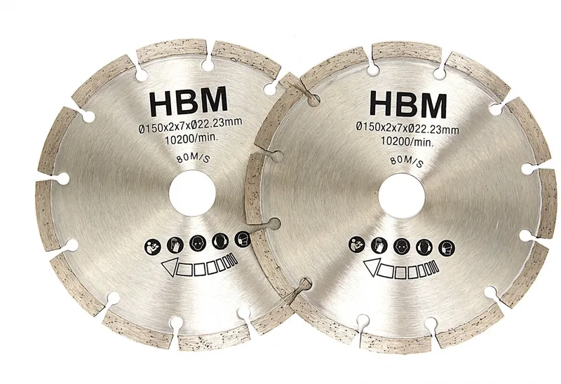 Zaagbladen 150 mm voor Muurfrees 1700W H131674 - Beton, Cellenbeton, Baksteen, Steen von HBM – Produktbild