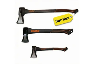 Axt 40cm Spaltbeil 55cm Spaltaxt 63cm Spaltaxt Set, (3-St), Gummierter Handgriff von Hecht – Produktbild 1 von 3