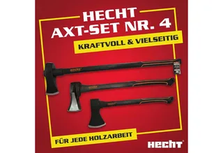 Axt 55cm Axt 63cm & 85cm Spaltaxt Set, (3-St), Fiberglaskern, mit Gummischutzlippe von Hecht – Produktbild 2 von 5