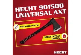 Axt 55cm Axt 63cm & 85cm Spaltaxt Set, (3-St), Fiberglaskern, mit Gummischutzlippe von Hecht – Produktbild 4 von 5