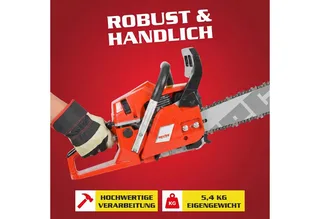 Benzin-Kettensäge Motorsäge 45 Set mit Helm und Ersatzkette, 47 cm Schwertlänge, 2,7 PS, 40cm Schnittlänge van Hecht, Rood – productafbeelding 4 van 5