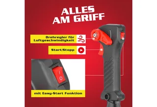 Benzin-Laubbläser mit Rückentragegurt bis 180 km/h, 1,7PS/1,25kW, 900m³/h, 43 cm³ by Hecht, Red – product image 5 of 5