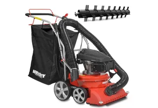 Benzin-Laubsauger 8514 fahrbar inklusive Kehrwalze, 2,7m Saug-/Blasschlauch, 6PS de Hecht, Rouge – image du produit 1 sur 5