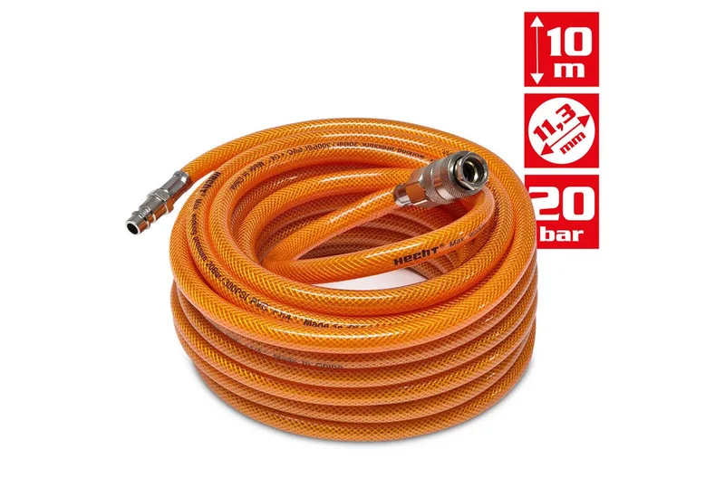 Druckluftschlauch 002075A Druckluftschlauch 10 m Kompressor, gewebeverstärkt EURO-Kupplung de Hecht – image du produit 2 sur 5