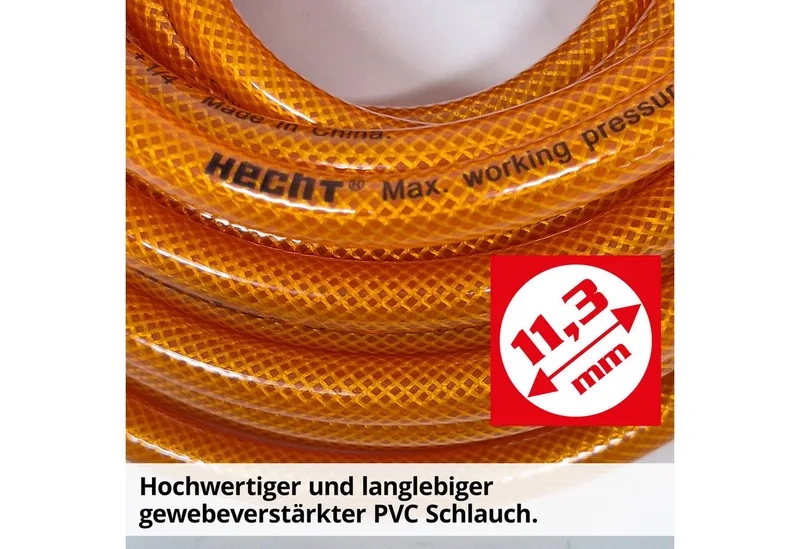 Druckluftschlauch 002075A Druckluftschlauch 10 m Kompressor, gewebeverstärkt EURO-Kupplung de Hecht – image du produit 4 sur 5