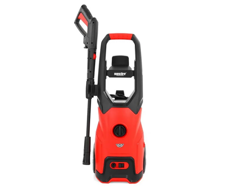 Hochdruckreiniger elektrisch mit Terrasen- & Waschbürste, 5,7m Schlauch, Druck max: 160 bar, Fördermenge max: 420 l/h, Transporträder, regulierbare Vario-Düse de Hecht, Rouge – image du produit 3 sur 5