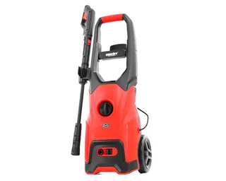 Hochdruckreiniger elektrisch mit Terrasen- & Waschbürste, 5,7m Schlauch, Druck max: 160 bar, Fördermenge max: 420 l/h, Transporträder, regulierbare Vario-Düse de Hecht, Rouge – image du produit 4 sur 5