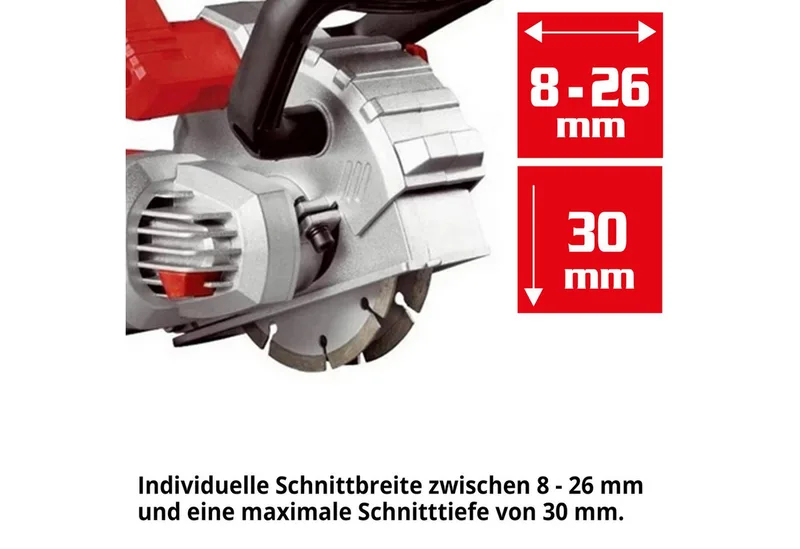 Mauernutfräse 1660 1600 W, Schnittbreite 8-26 mm, Schnitttiefe 30 mm, 9000 U/min, (1-tlg), Wandschlitzfräse, Schlitzfräse, Diamant-Trennscheiben, staubarm by Hecht – product image 5 of 5