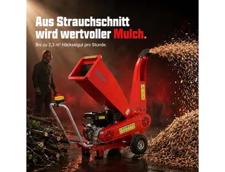 Messerhäcksler Gartenhäcksler Benzin 6208 Messerwalze mit zwei Messern Holzhäcksler, 7,00 cm max. Astdurchmesser, 208 cm³, 7 PS, 56 kg, Garten Holz Häcksler Schredder van Hecht – productafbeelding 5 van 5