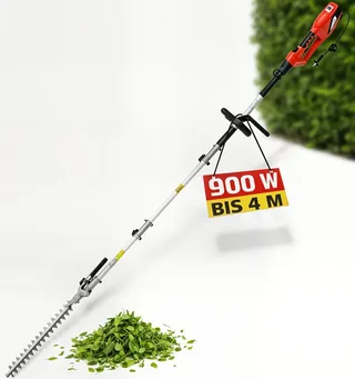 Teleskop-Heckenschere Elektro 695 mit LASER-CUT, bis 4 m Arbeitshöhe, 900W, 41 cm Schnittlänge, 20 mm Schnittkapazität by Hecht – product image 1 of 5