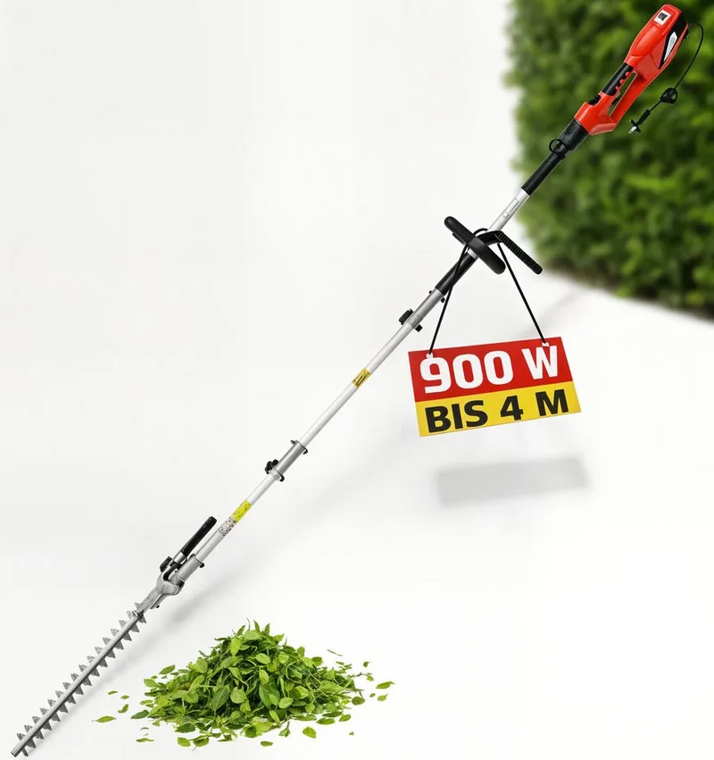 Teleskop-Heckenschere Elektro 695 mit LASER-CUT, bis 4 m Arbeitshöhe, 900W, 41 cm Schnittlänge, 20 mm Schnittkapazität by Hecht – product image 1 of 5
