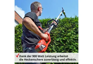 Teleskop-Heckenschere Elektro 695 mit LASER-CUT, bis 4 m Arbeitshöhe, 900W, 41 cm Schnittlänge, 20 mm Schnittkapazität by Hecht – product image 4 of 5